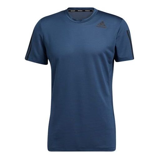 adidas Aero3s Tee Pb Sports Training Round Neck Short Sleeve Navy Blue GQ2161