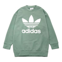 adidas originals Tref Over Crew Loose Casual Round Neck Pullover Green DH5770