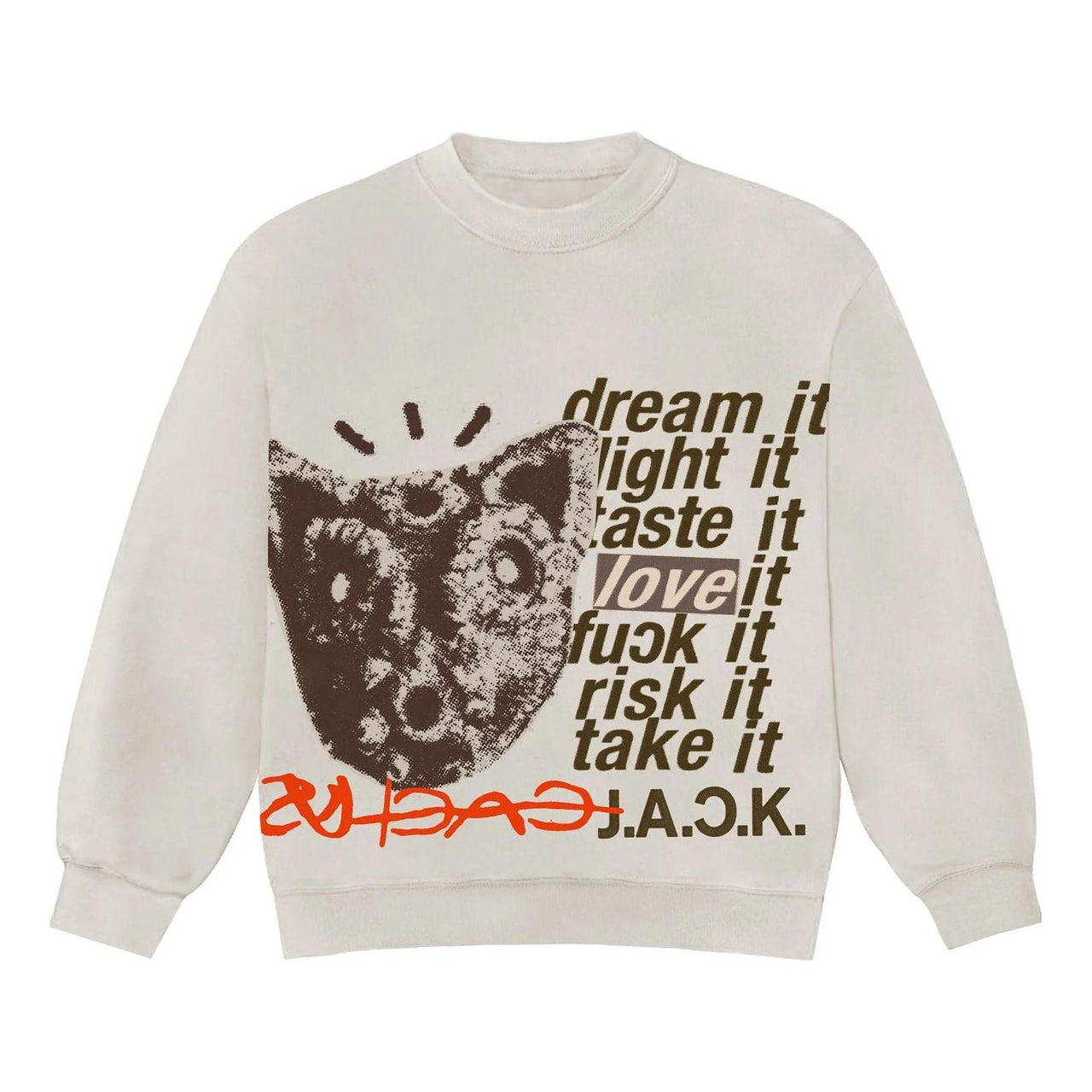 Travis Scott Cactus Jack D.L.T.L.F.R.T. Crewneck 'Natural' CJFN-SS89