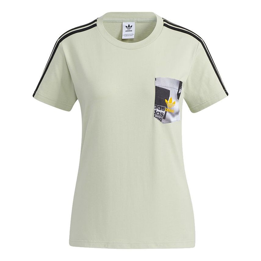 (WMNS) adidas Originals Trefoil Short Sleeve T-shirt 'Light Green' HA1491
