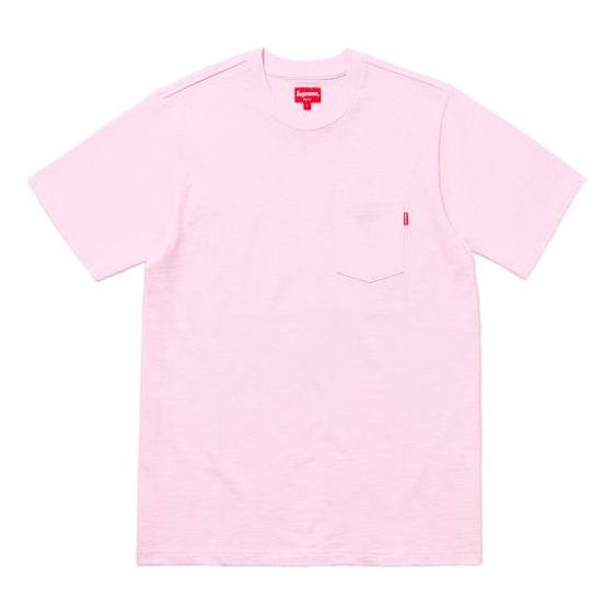 Supreme SS18 Pocket Tee Light Purple Short Sleeve Unisex Pink SS18KN43