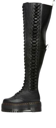 (WMNS) Dr. Martens Azreya Max Leather 26-Eye Platform Boots 'Black' 27360001