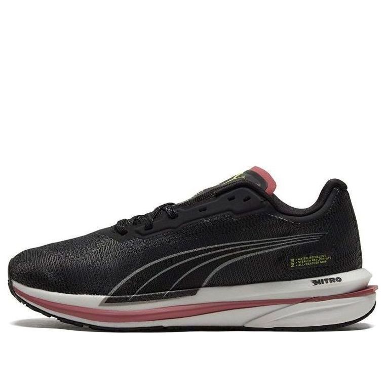 (WMNS) PUMA Velocity Nitro 'Black White Pink' 195296-01