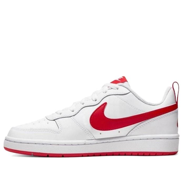 (GS) Nike Court Borough Low 2 'White University Red' BQ5448-103