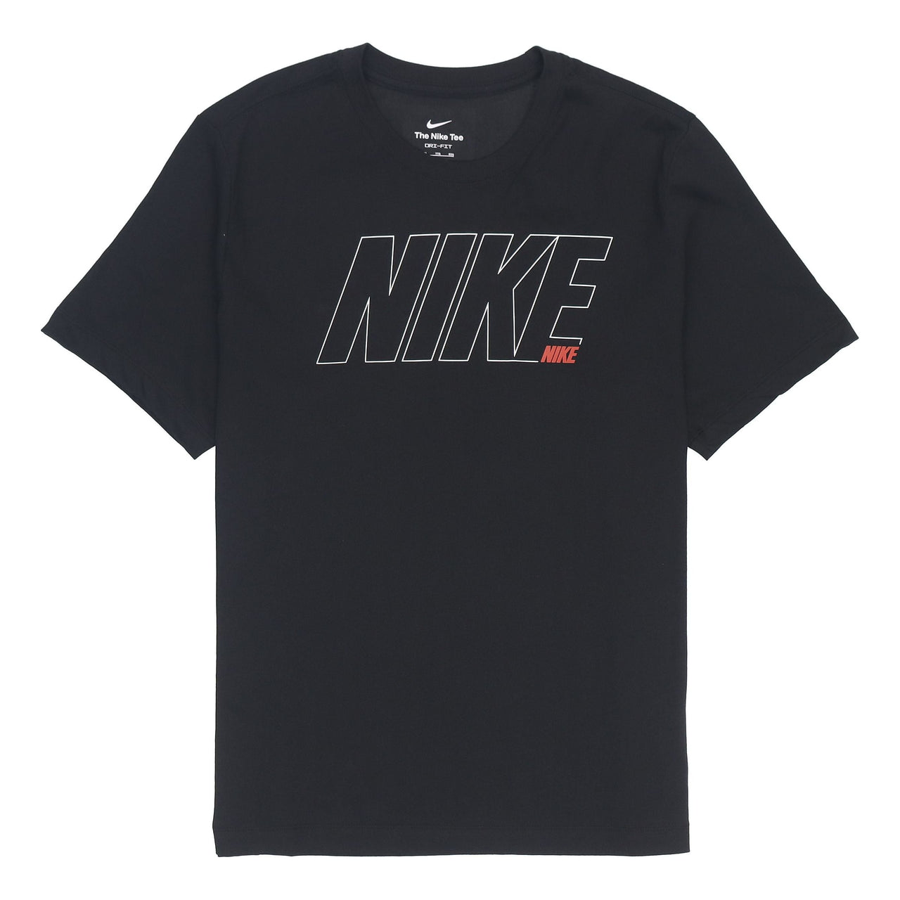 Men's Nike Solid Color Alphabet Quick Dry Breathable Training Sports Short Sleeve Black T-Shirt DM6256-010