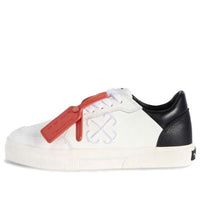 (WMNS) Off-White New Low Vulcanized Leather Sneakers 'White Black' OWIA288S24LEA0010110