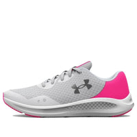(GS) Under Armour Charged Pursuit 3 'Halo Grey Electro Pink' 3025011-100