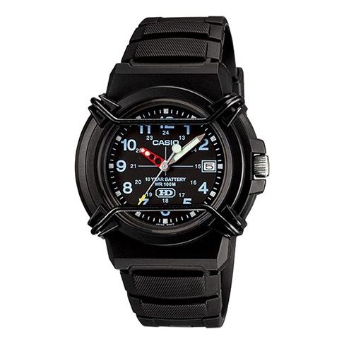 CASIO Waterproof Sports Mens Black Analog HDA-600B-1B