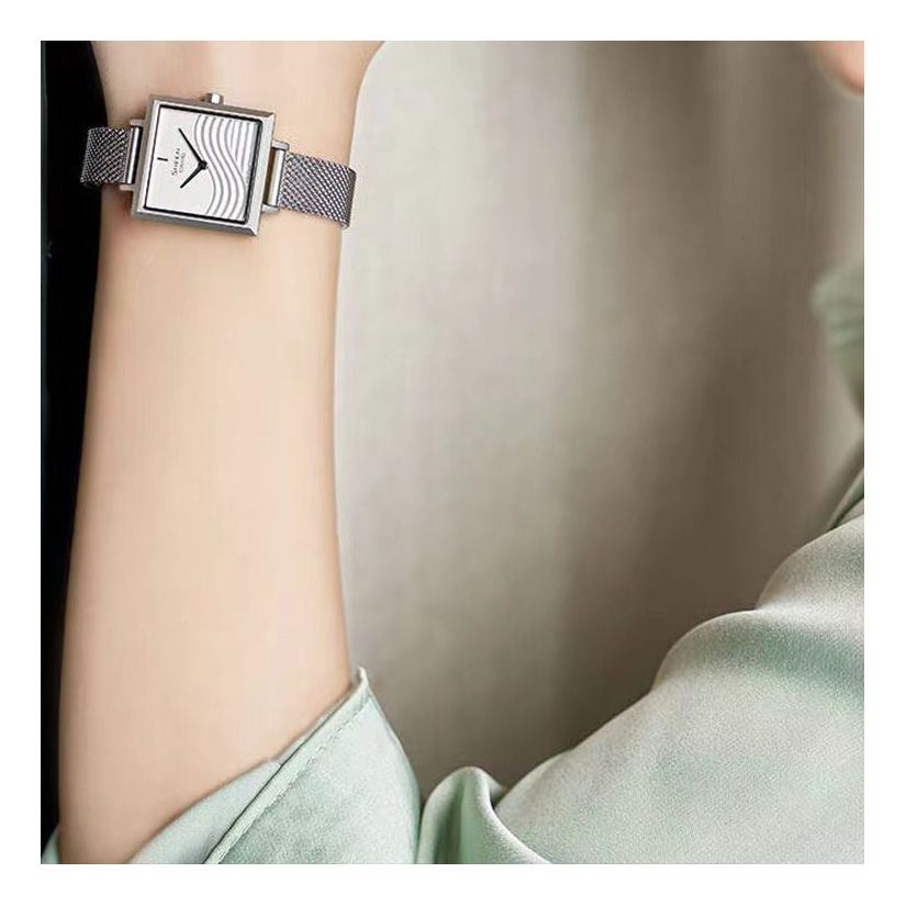 Casio Sheen Analog Watch 'Cream Silver' SHE-C121M-7AUPFKD