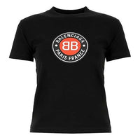 Balenciaga BLogo Printing Short Sleeve Black 612964TJVD61000