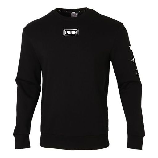 PUMA Rebel Crew Long Sleeve Sweater 'Black White' 531293-01