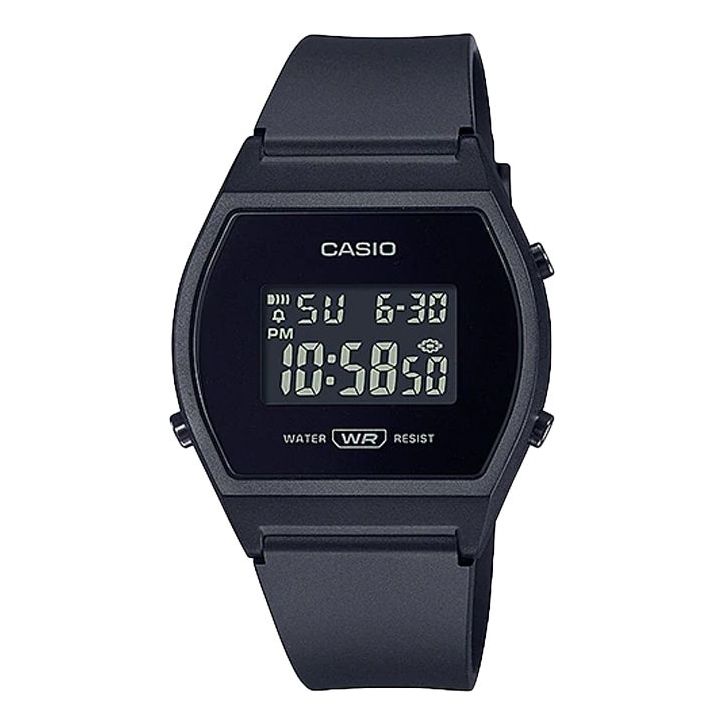 CASIO Sports Waterproof Unisex Mens Black Digital LW-204-1BDF