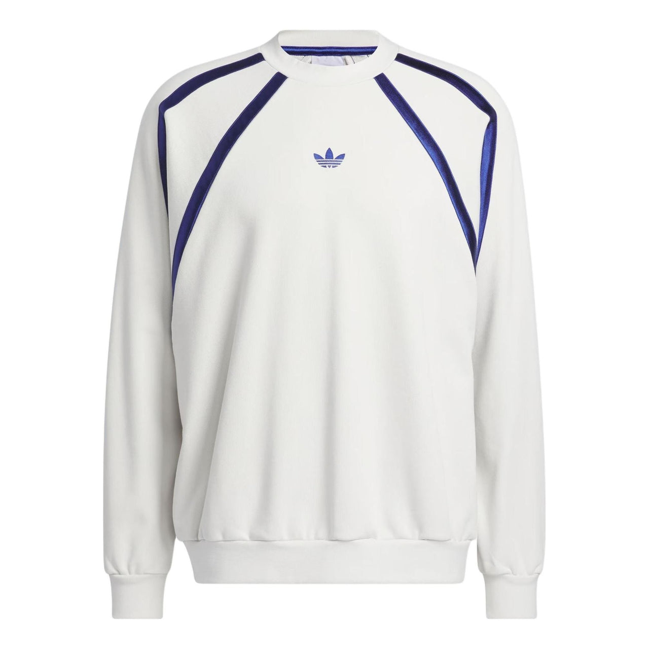 adidas Originals Crewneck Asia Sizing 'White Purple' IR6385