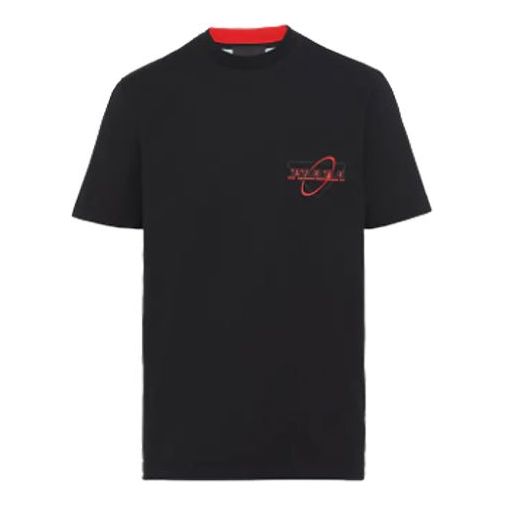 Men's PRADA Pocket Logo Elastic Short Sleeve Black UJN657-1WO4-F0002-S-201