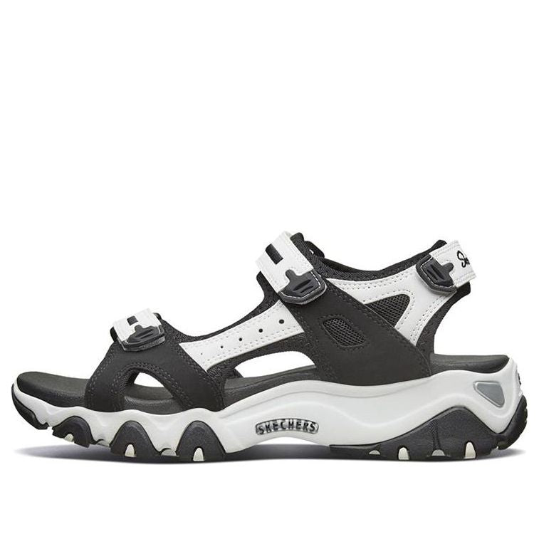 (WMNS) Skechers D Lites 2.0 Sandals 'Black White' 32999-BKW