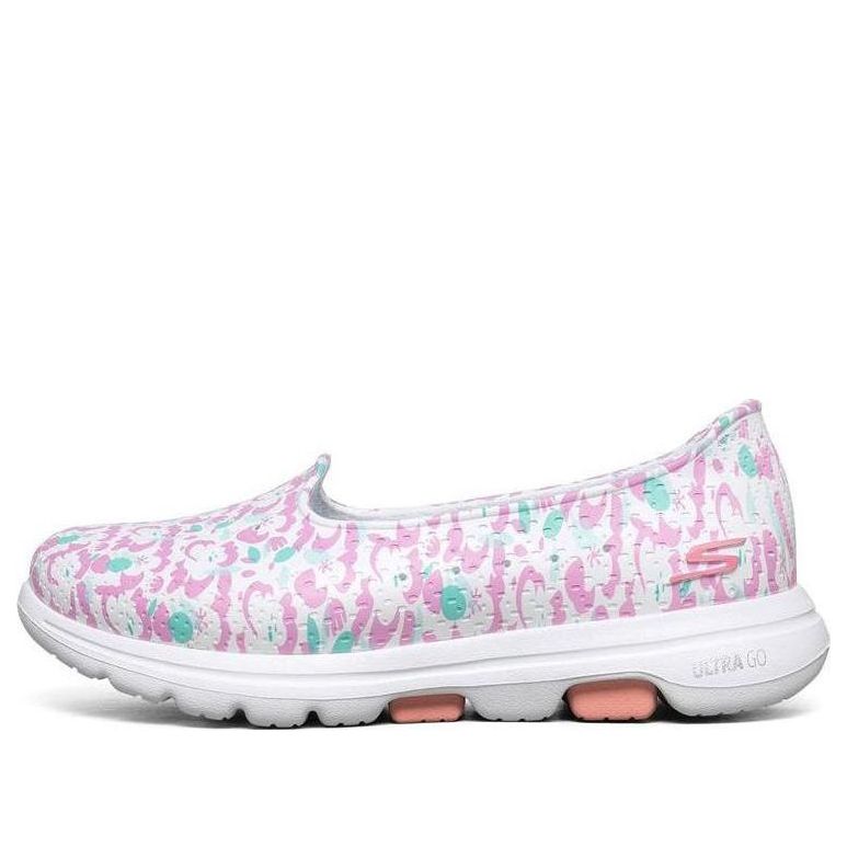 (WMNS) Skechers Go Walk 5 'White Pink' 111106-WMLT