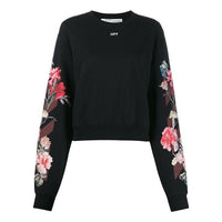(WMNS) Off-White Flower Printed Sweater Black OWBA026E190030661024