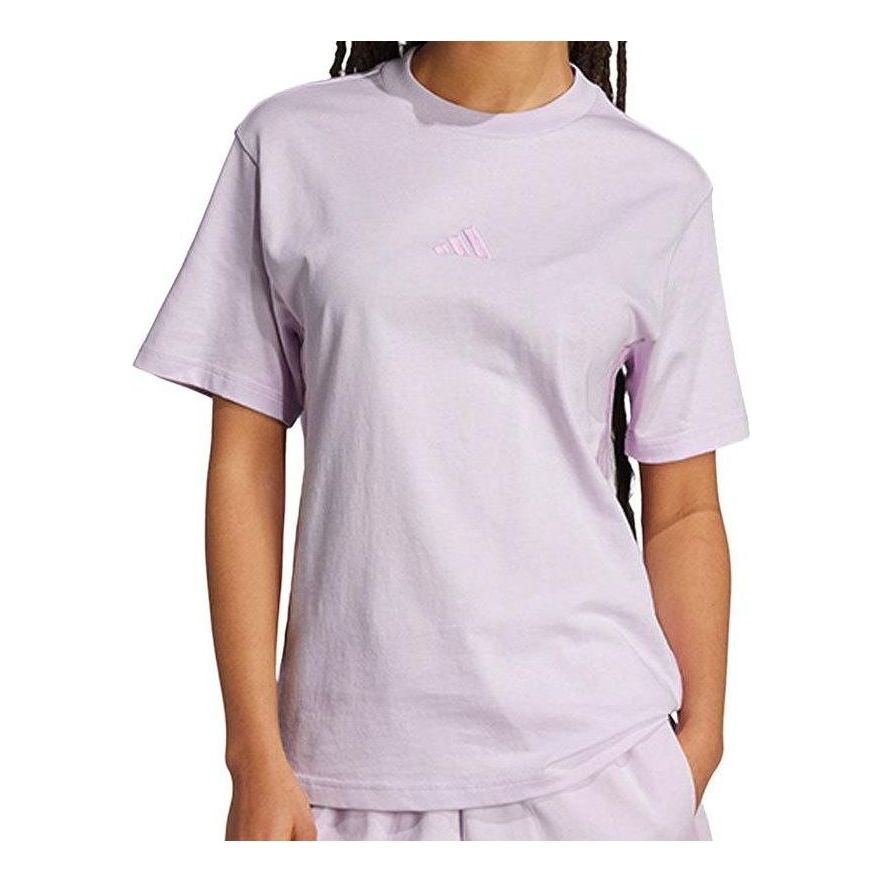 (WMNS) adidas Logo T-Shirt Asia Sizing 'Pink' JE1238