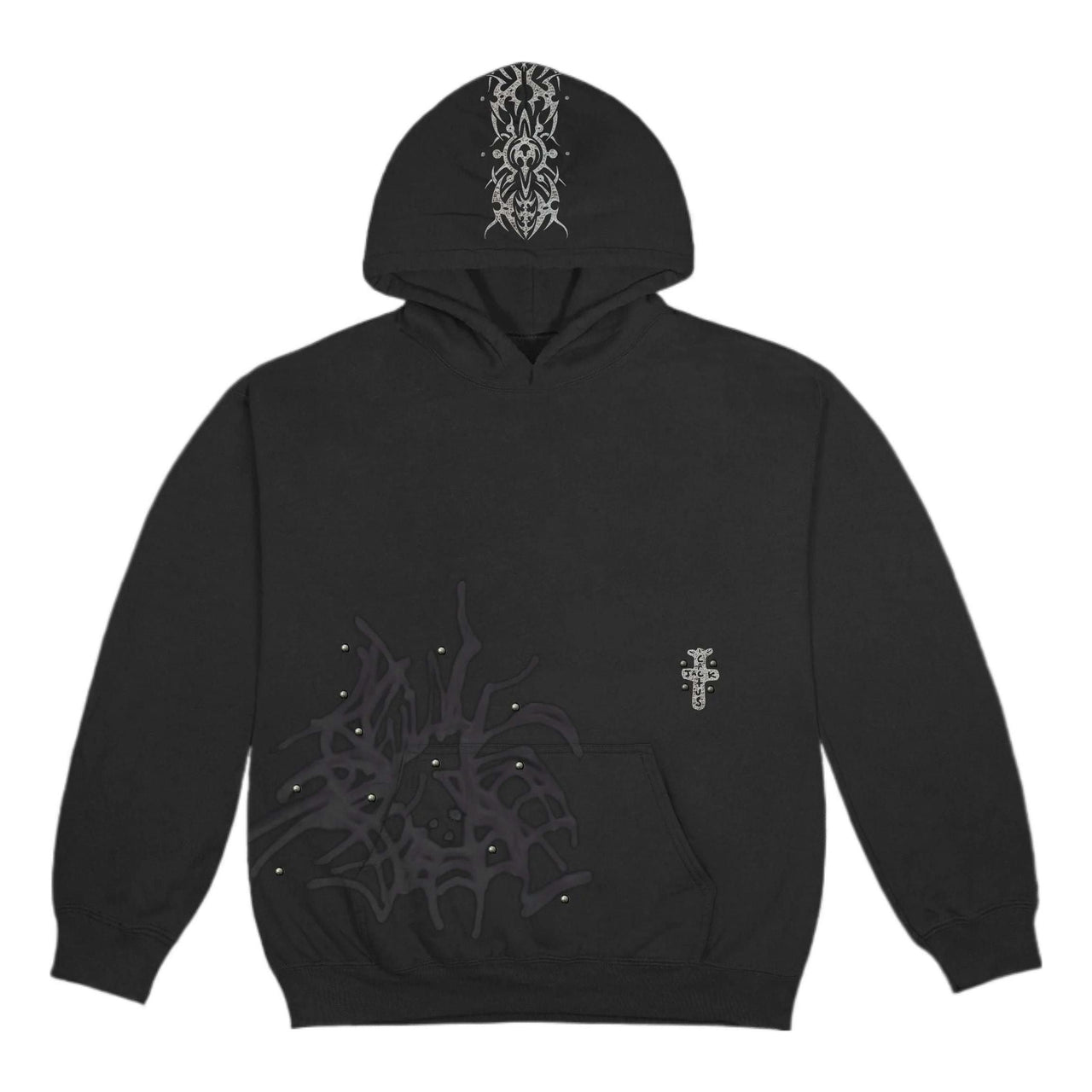 Travis Scott Cactus Jack FW22 Studded Hoodie 'Black' TS-22FW007