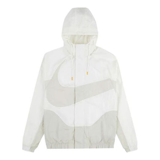 Nike Sportswear Swoosh Large Logo hooded Woven Jacket White DD5968-133