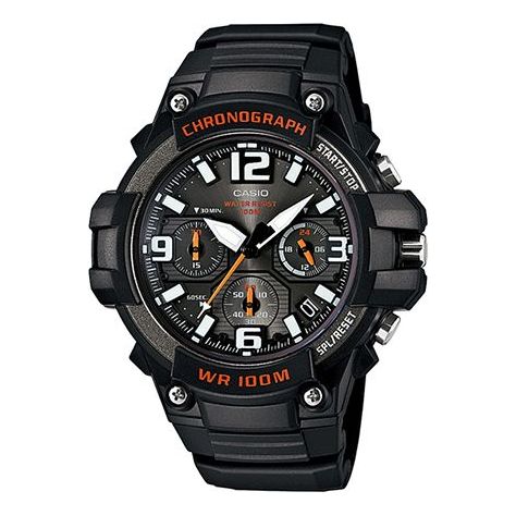 CASIO Waterproof Sports Quartz Mens Black Analog MCW-100H-1AVDF