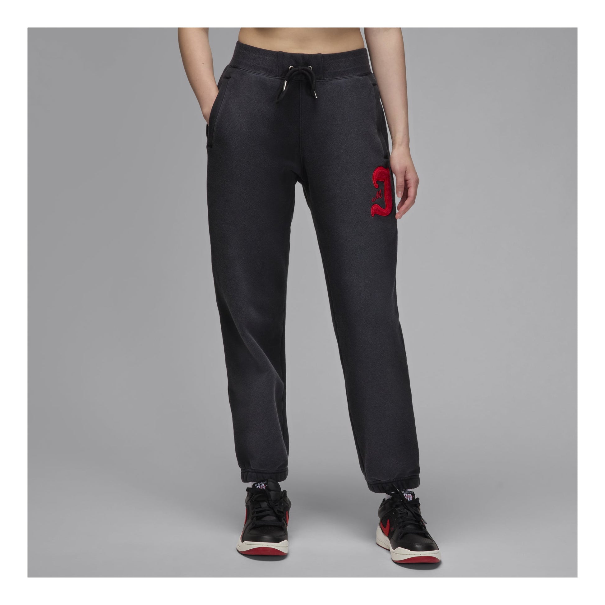 (WMNS) Air Jordan Flight Fleece Pants Asia Sizing 'Black' FV7069-010