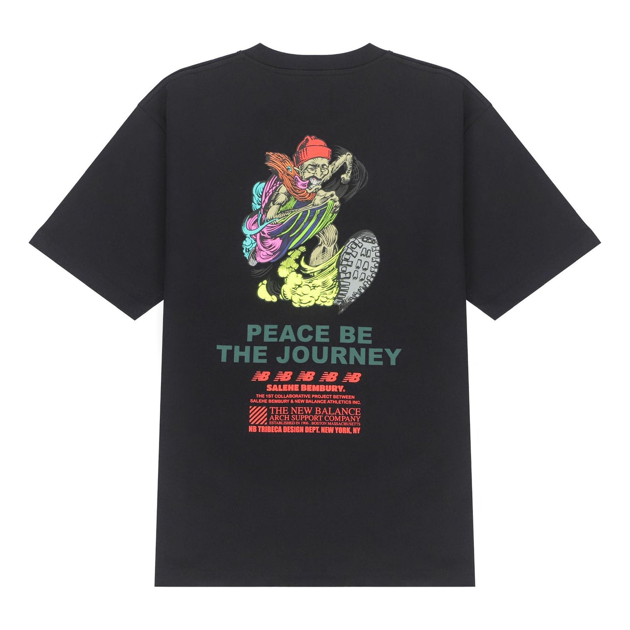 New Balance x Salehe Bembury Graphic Pocket T-Shirt 'Black Multi' MT11568-BK