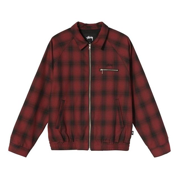 Men's Stussy Plaid Jacket Red/Black 115538