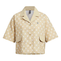 (WMNS) adidas Neo Lapel Loose Breathable Sports Casual Polo Shirts 'Beige' IB5842