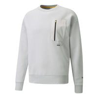 PUMA Protec.t Crew Chest Zipper Pocket Pullover Round Neck Sports light grey 534404-09