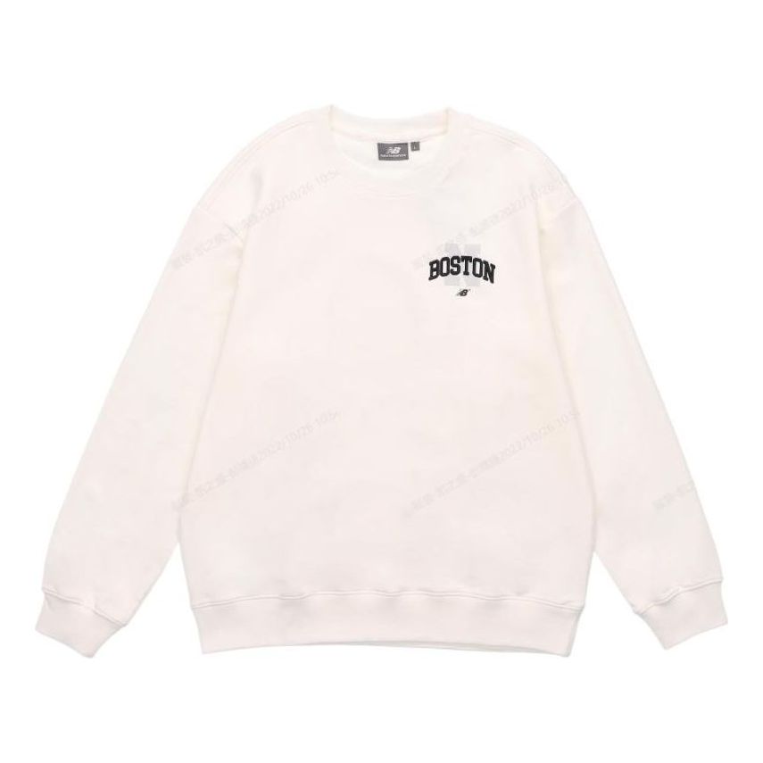 New Balance Logo Sweatshirt Asia Sizing 'White' 5CC44343-IV