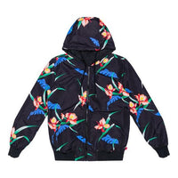 Men's Levis Printing Pattern reversible Zipper Hooded Jacket Black 15820-0001