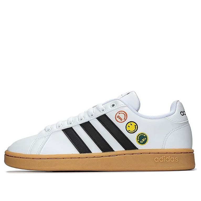 adidas neo x Smiley Grand Court 'Black White' GY4995
