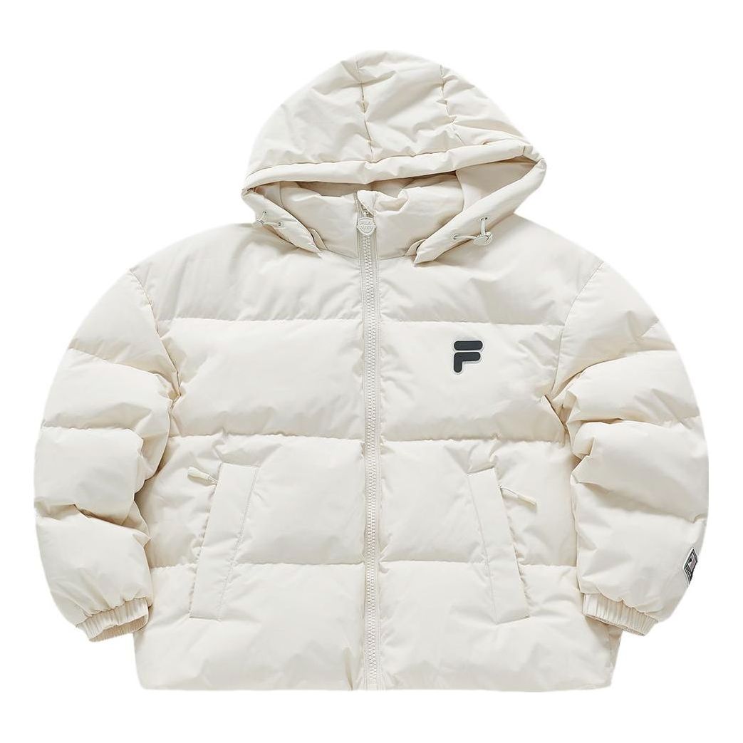 (WMNS) FILA FUSION Hooded Down Jacket 'White' T11W346902F-BG
