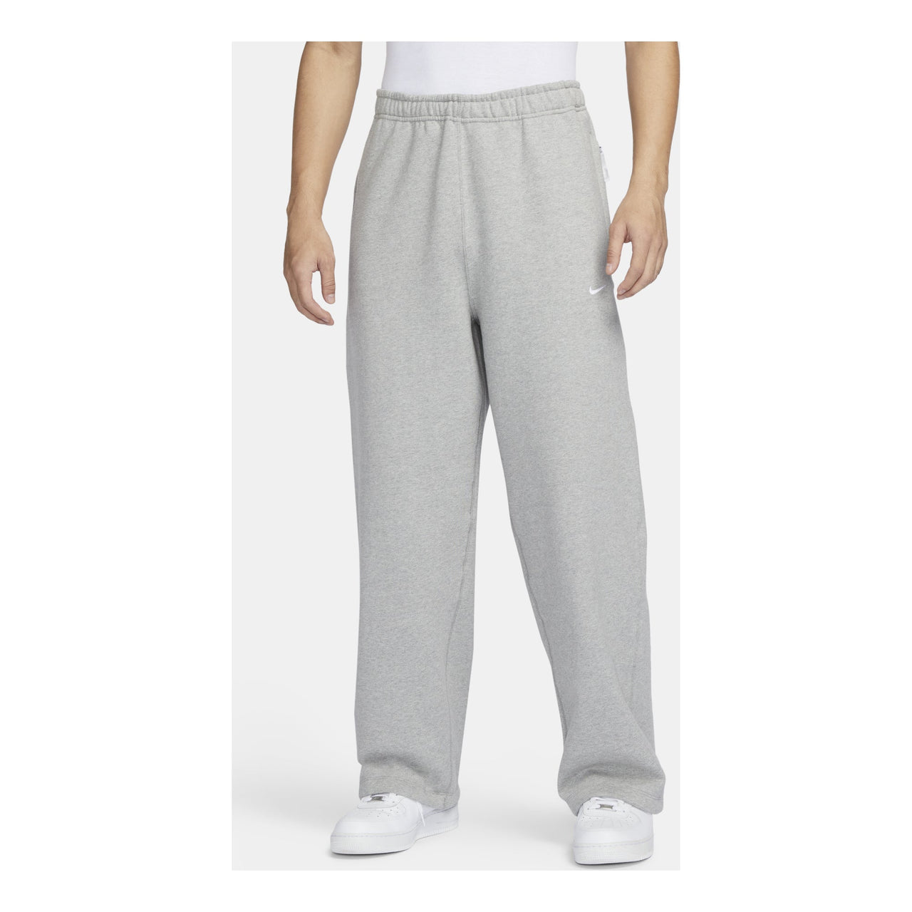 Nike Sportswear Swoosh Open-Hem Sweatpants Asia Sizing 'Grey' FN3343-063