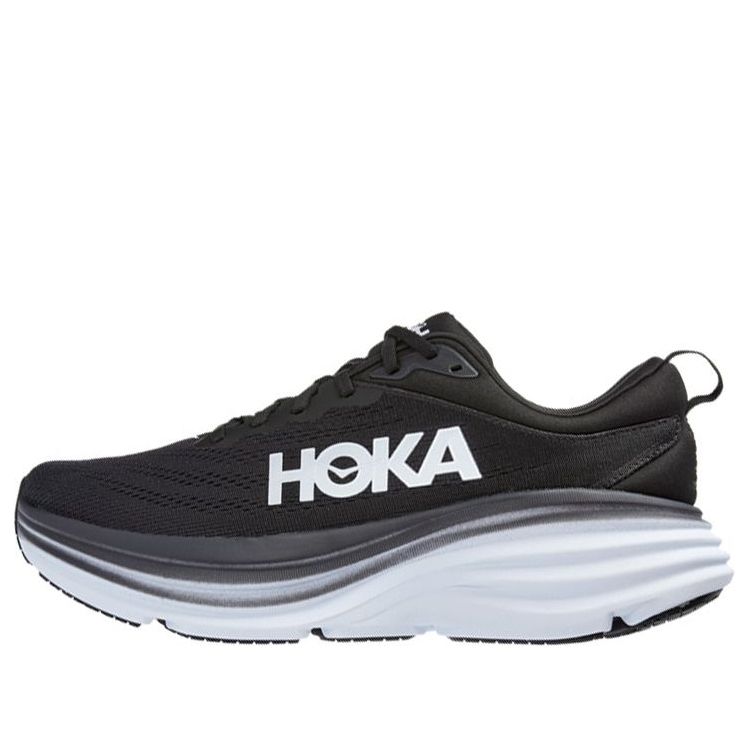 (WMNS) HOKA ONE ONE Bondi 8 D Wide 'Black White' 1127954-BWHT