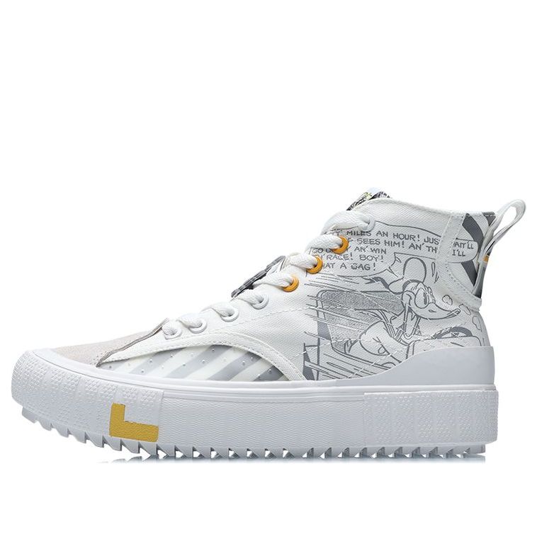 (WMNS) Li-Ning Classic Canvas Hi x Disney 'White Grey' AGCR180-3