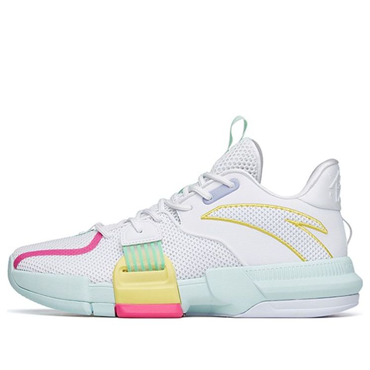 ANTA Light Crazy 1 Basketball Shoes 'White Green Pink' 112221618-4