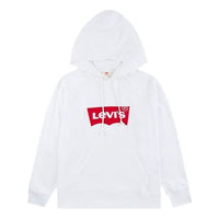 (WMNS) Levi's Alphabet Logo Printing Hoodie White 35946-0100