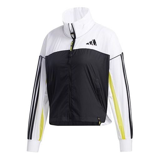 (WMNS) adidas CVA WB Sports Jacket Black/White GF0132