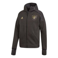 adidas Mufc Zne Hd 3.0 Football Manchester United Hoodie Jacket Men Black DX9079