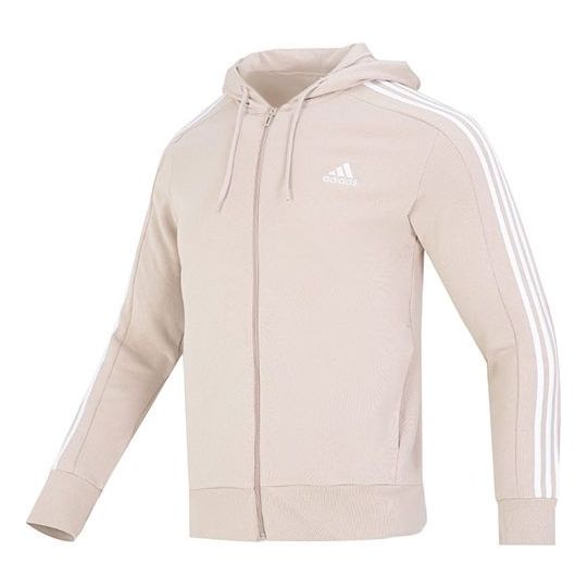 adidas French Terry 3-Stripes Full-Zip Hoodie Jackets 'Beige' IC9839