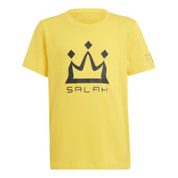 (GS) adidas Salah Graphic Jersey T-Shirt 'Yellow Black' HY1446