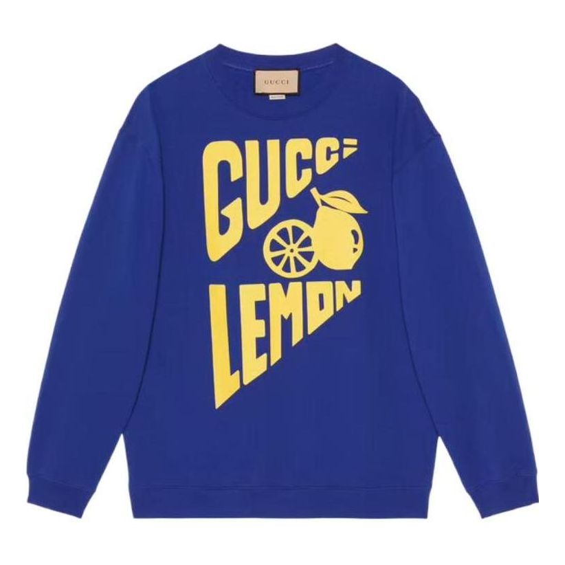 Gucci GUCCI LEMON Cotton Sweatshirt 'Blue' 681217-XJDV0-4120