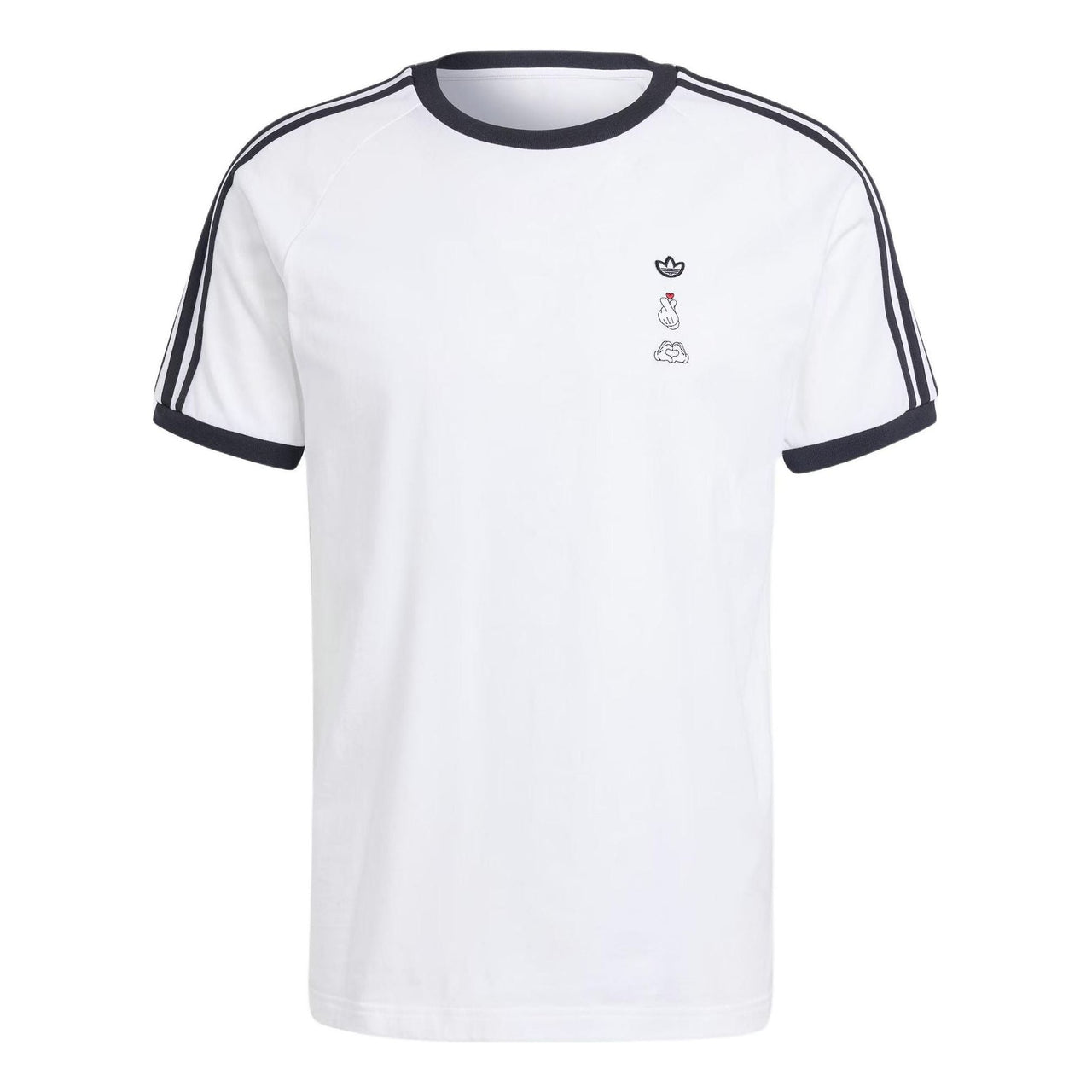 adidas Mickey Mouse x Originals 3-Stripes Tee Asia Sizing 'White' IY2270