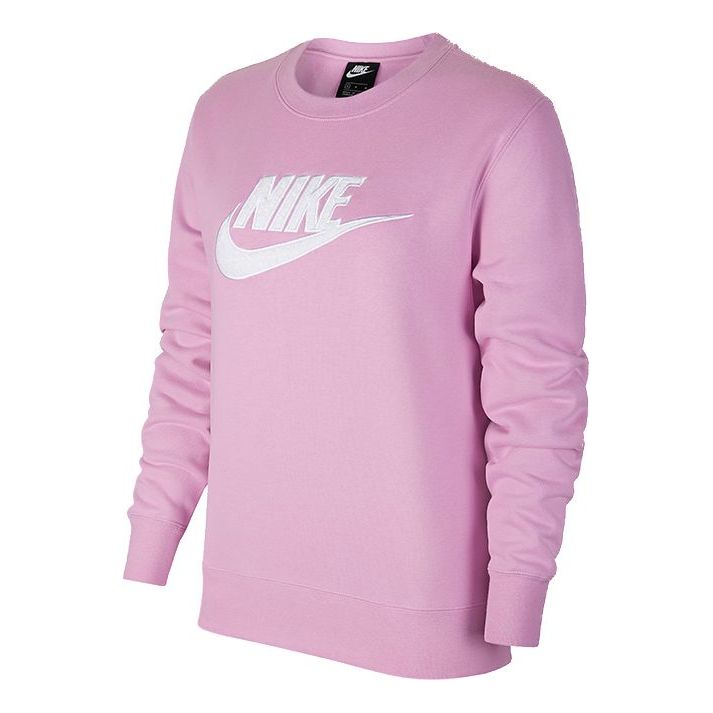(WMNS) Nike Sportswear Round Neck Sports Alphabet logo Super Pink Hoodie DC5139-616