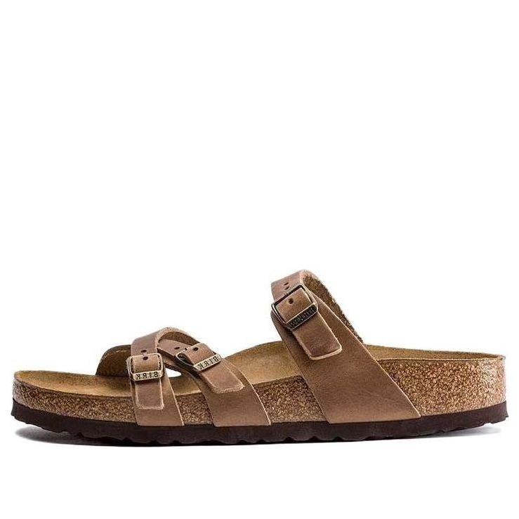 Birkenstock Franca Oiled Leather Narrow Fit Sandals 'Tobacco Brown' 1015931
