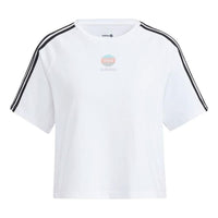 (WMNS) adidas Neo Contrast Stripe Sports T-Shirt 'White HF7284