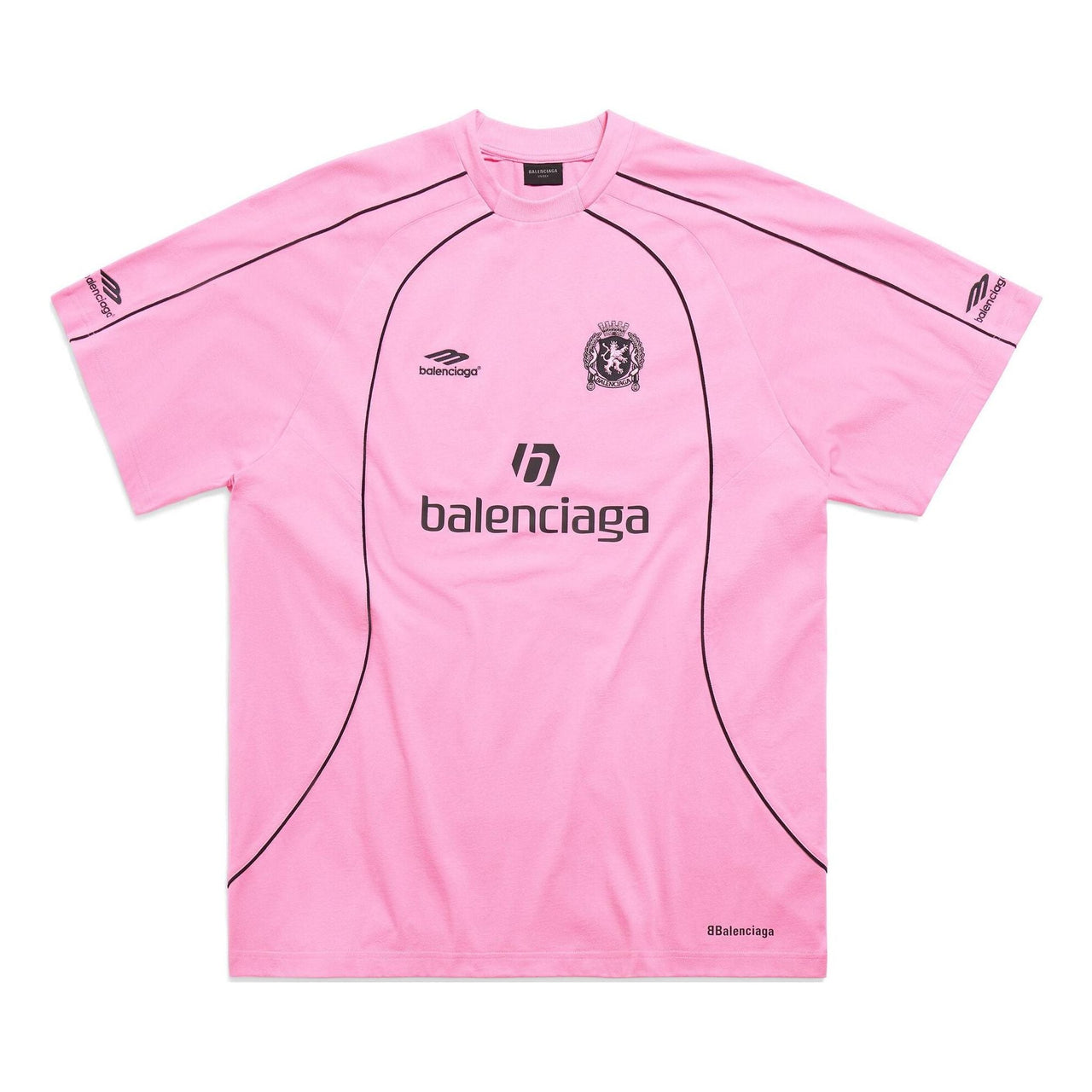 Balenciaga Soccer Series Miami Soccer Oversized T-shirt 'Pink' 777705TPVR71401