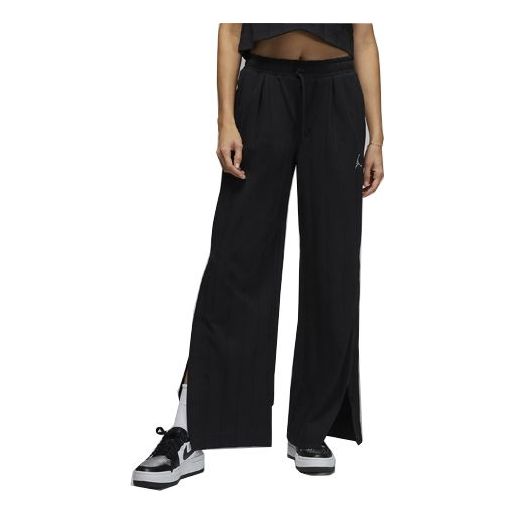 (WMNS) Air Jordan Logo Knit Trousers 'Black' DX0397-010